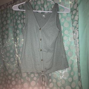Mudd Button Front Tank Top
